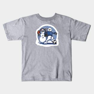 Snowman Soccer Kids T-Shirt